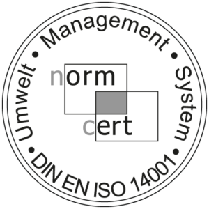 Zertifikat norm cert 14001 - Siegel