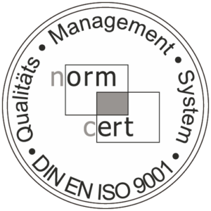 Zertifikat norm cert 9001 - Siegel